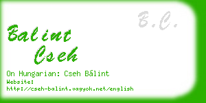 balint cseh business card